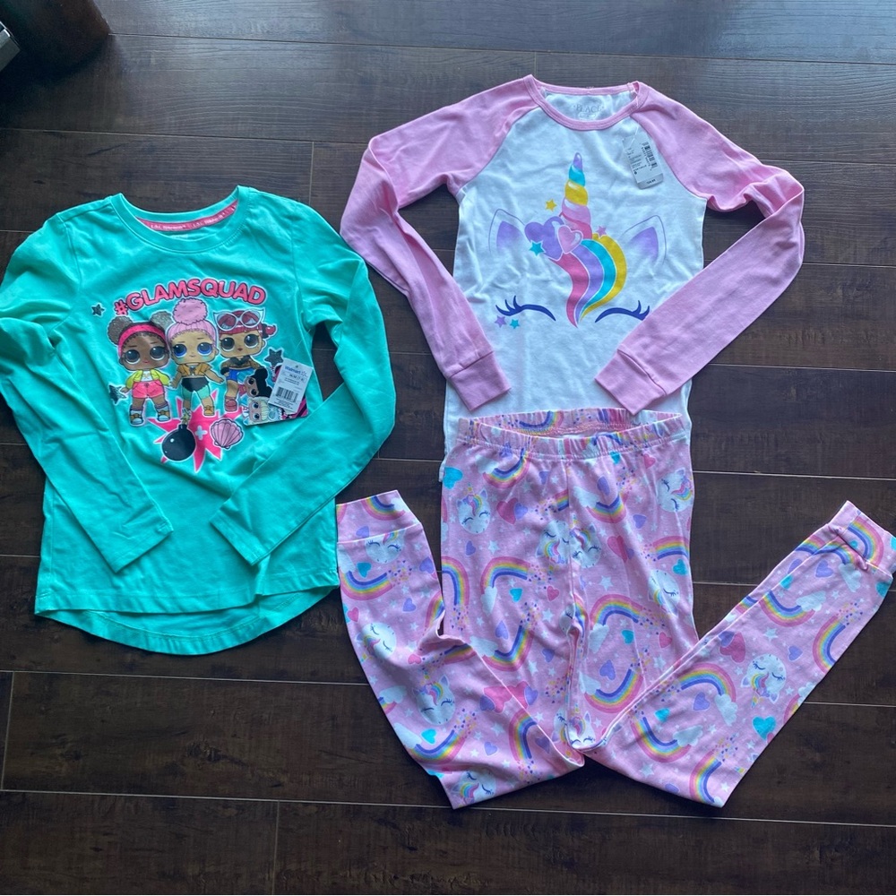 BNWT Girls Pajama Set and LOL Surprise! Top 7-8